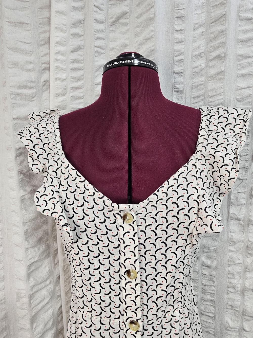 Billabong x Sincerely Jules "Love Tripper" Midi Dress Sweetheart Neckline Ruffle - Picture 4 of 15